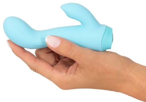 Mini rabbit vibrator, blue (13.7 cm) - Img 3