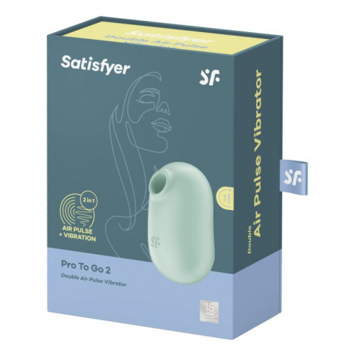 Mini vibrator pentru stimulare clitoridiana Satisfyer Pro To Go 2 mint (9.5cm) - Img 2
