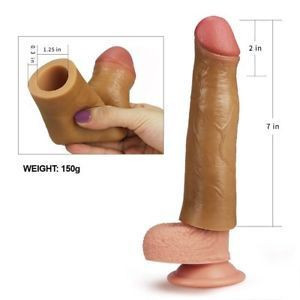 Prelungitor ultra realist Revolutionary Silicone Nature Extender 2- Mulatru 17.8cm - Img 2