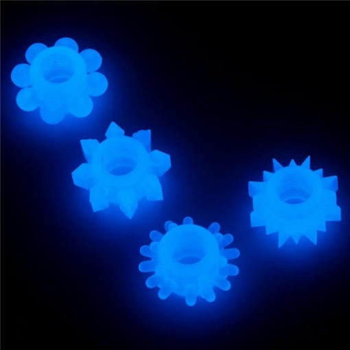 Set 4 inele pentru penis fosforescente Lumino Play Penis Ring 4 pcs - Img 2