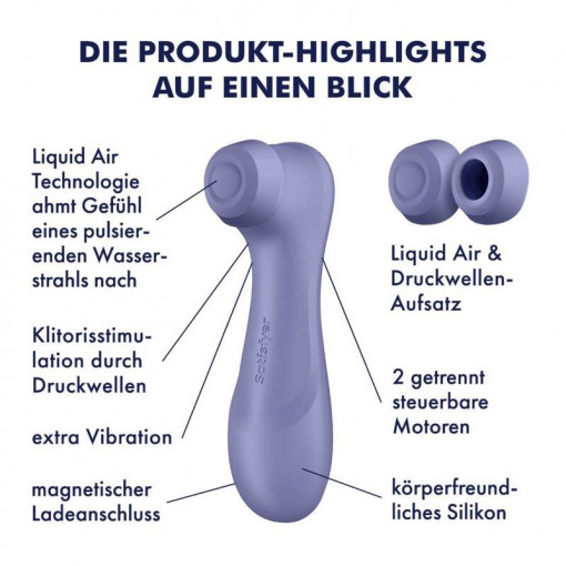 Stimulator clitoris Satisfyer Pro 2 Generation 3 with Liquid Air lilac - Img 3