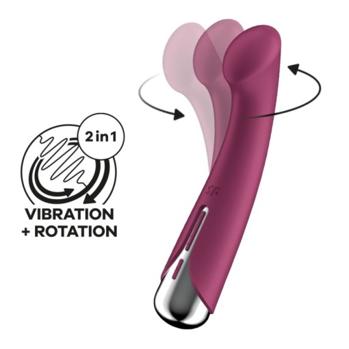 Stimulator vibrator rotativ pentru punct G Satisfyer Spinning G-Spot 1 Rosu - Img 7