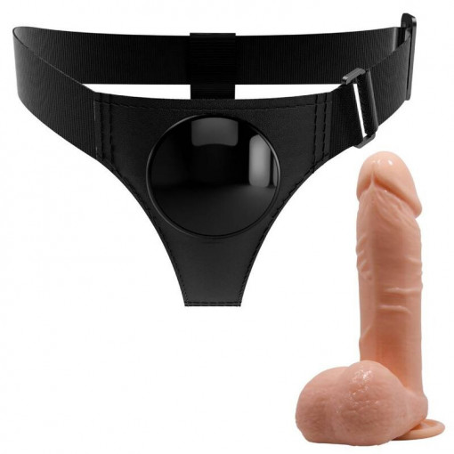 Strap-on cu dildo pentru femei Pretty Love Tom Harness Briefs - Img 2