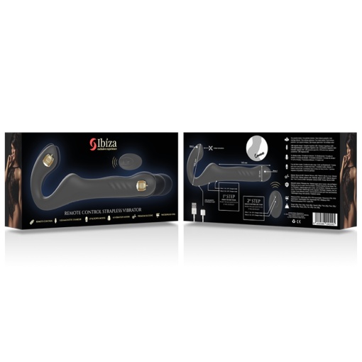 Strap-on cu telecomanda fara curele, fara sustinere, cu 2 capete vibratoare IBIZA - REMOTE CONTROL - Img 8