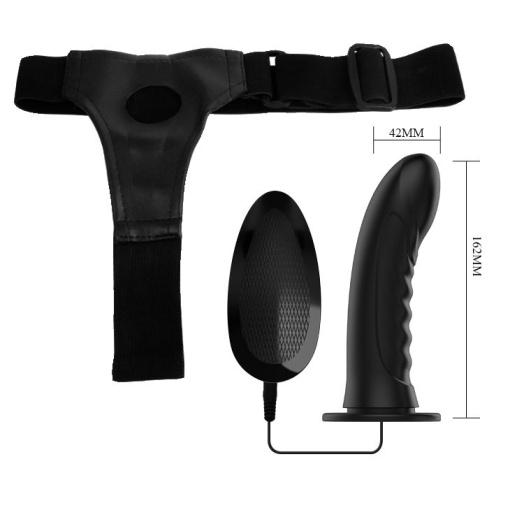 Strap-on Silicon cu Vibratii- Marvin 16.2cm - Img 5