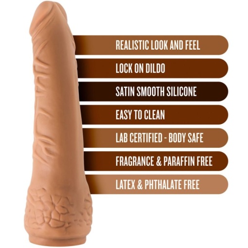 THE REALM DRAKEN LOCK ON DILDO MOCHA 18.75cm - Img 3