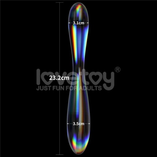Twilight Gleam Glass Dildo- Double Delight (23.2cm) - Img 2