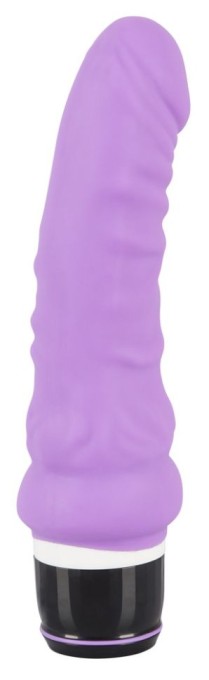 Vibrator clasic realist din silicon cu textura stimulativa Vibra Lotus 17.8cm - Img 5