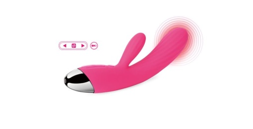 Vibrator cu incalzire Svakom Angel - Plum Red 19cm - Img 3