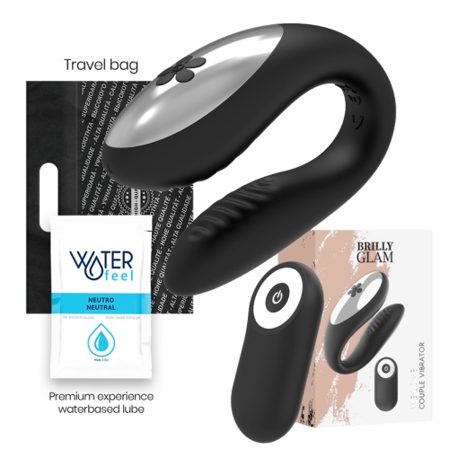 Vibrator cu telecomanda pentru cupluri BRILLY GLAM - WE LOVE FOR PARTNERS BLACK - Img 7