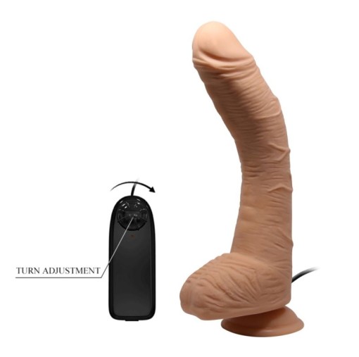 Vibrator Curbat mare cu ventuza si telecomanda 27cm Beautiful Alex 11" - Img 2