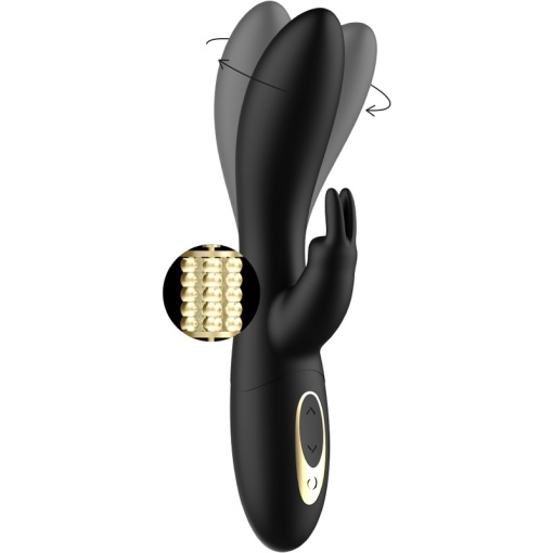 Vibrator iepuras cap rotativ cu stimulare punct g si clitoris IBIZA Pearled - Img 6