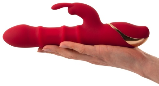 Vibrator iepure cu 3 inele de masaj mobile (23,7 cm) - Img 2