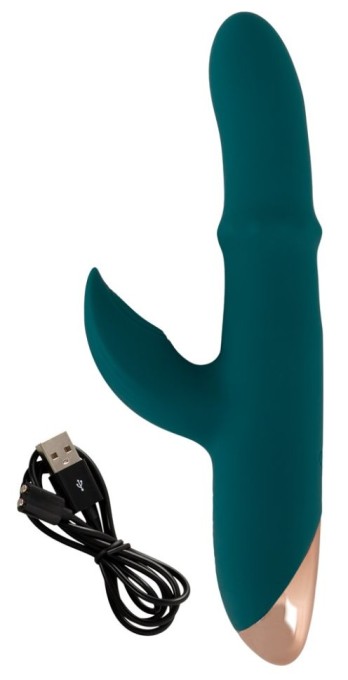 Vibrator iepure cu inel de masaj Thumping Rabbit Vibrator with Moving Ring (27.7cm) - Img 4