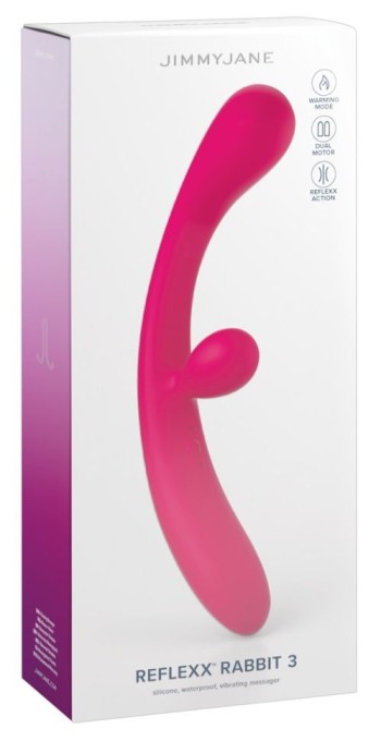 Vibrator iepure din silicon cu functie de incalzire Reflexx Rabbit 3 - cu incalzire - Img 3