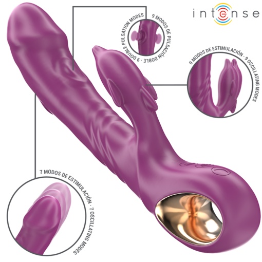 Vibrator Multifunctional INTENSE HALLE - Stimulare cu Limba si Design Delfin - Img 5
