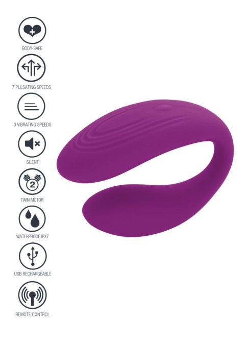 Vibrator pentru cupluri cu telecomanda Bound Love Couples Vibrator (8.5cm) - Img 2