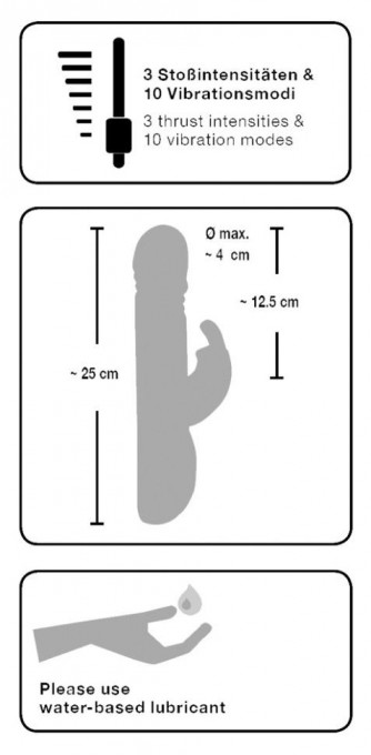 Vibrator Rabbit cu functie de impingere in 3 viteze - Img 4