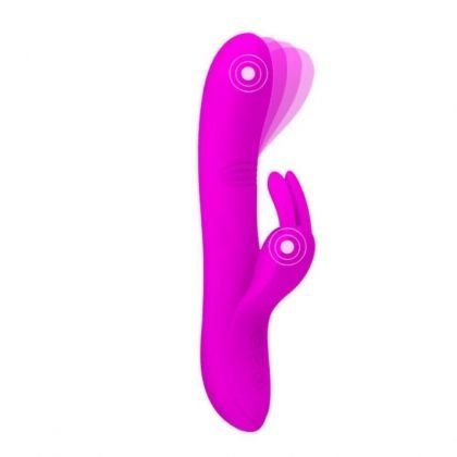 Vibrator rabbit de lux din silicon Pretty Love Dylan Purple 21cm - Img 5
