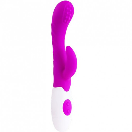 Vibrator rabbit de mici dimensiuni, din silicon Pretty Love Arthur 20cm - Img 5