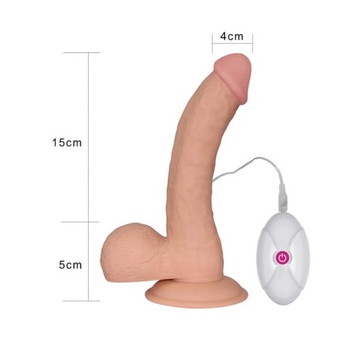 Vibrator realist cu ventuza si testicule The Ultra Soft Dude -20cm - Img 2
