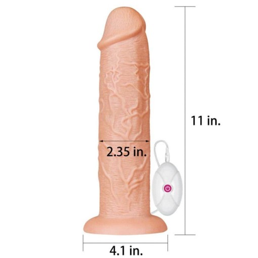 Vibrator Realistic 11 Long Flesh (27.5cm x 5.8cm) 8 modele de vibratie + 2 viteze - Img 7