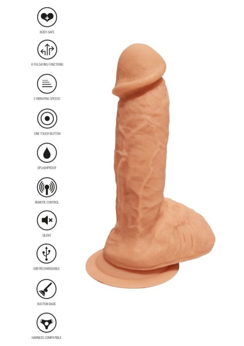 Vibrator realistic din colectia Get Real cu 6 moduri de vibratii Vibrating Dildo (17 cm ) - Img 3