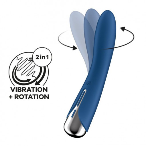 Vibrator rotativ pentru punctul G cu 5 viteze de rotație Satisfyer Spinning Vibe 1, blue - Img 2