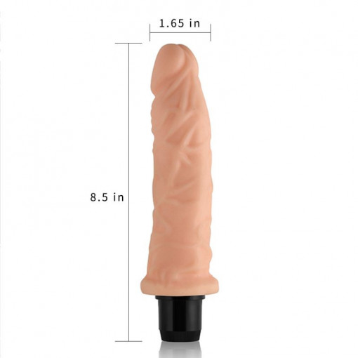 Vibrator super realist Real Feel Cyberskin Vibrator 19cm (inserabil 16cm) - Img 2
