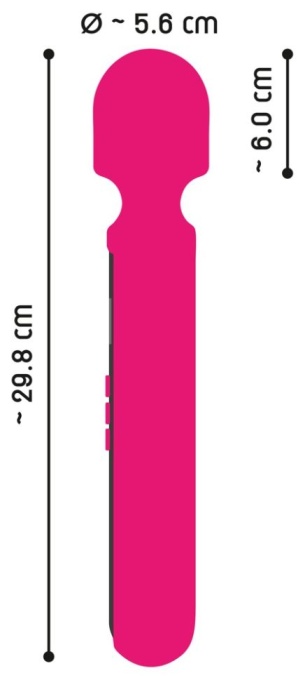 Vibrator wand cu cap flexibil 10 moduri de vibratie Pink Sunset Wand Vibrator (29,8 cm) - Img 2
