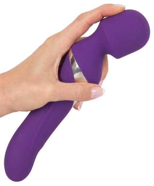 Vibrator wand cu cap rotativ Javida Wand &amp; Pearl Vibrator (24cm) - Img 4