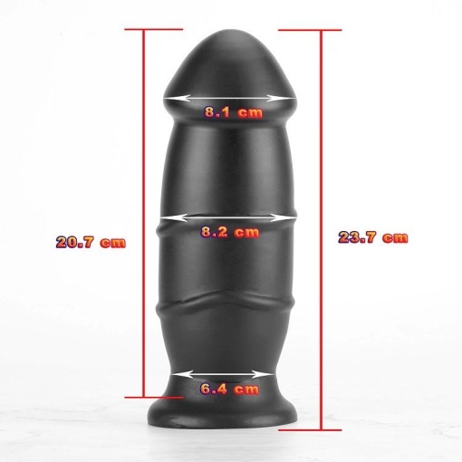 X-MEN Butt Plug Black 23.7cm x 8.2cm - Img 2