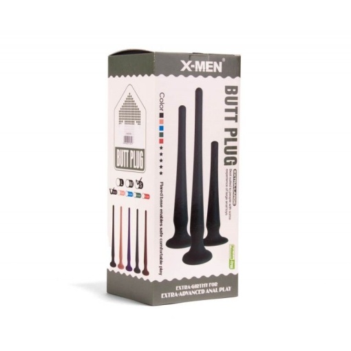 X-MEN Butt Plug Marime S Black 30cm - Img 3
