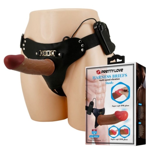 Centura Penis Pretty Love Stark Brown cu vibratii - Img 2