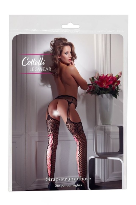 Colanti cu aspect de portjartier Suspender Tights, Orion - S/M - Img 3