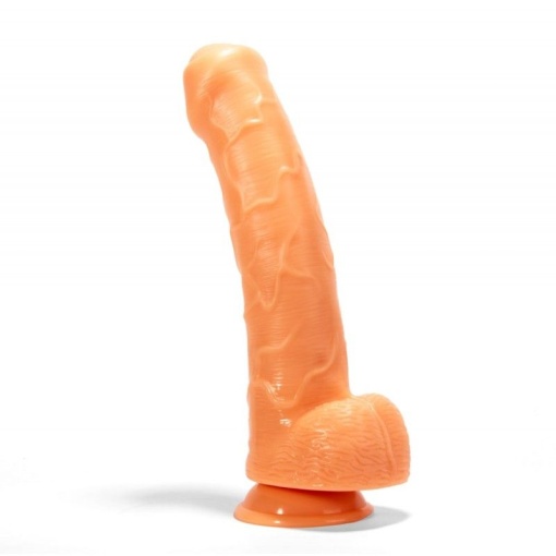 Dildo cu forma realista cu o suprafata pliabila, X-MEN Realistic Dildo Flesh 24.5cm - Img 4