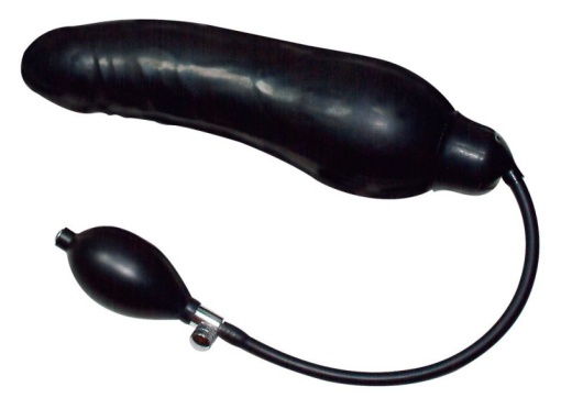 Dildo cu pompa Black Latex Balloon (23 cm) - Img 3