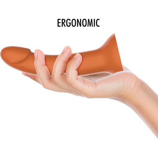 Dildo cu ventuza, din silicon super flexibil MYTHOLOGY RUNE-ROYAL FANTASY marime M auriu - Img 3