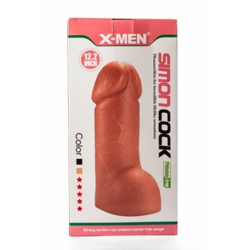 Dildo de inalta calitate cu ventuza X-Men Simon 12.2" Cock Black (30cm x 9cm)