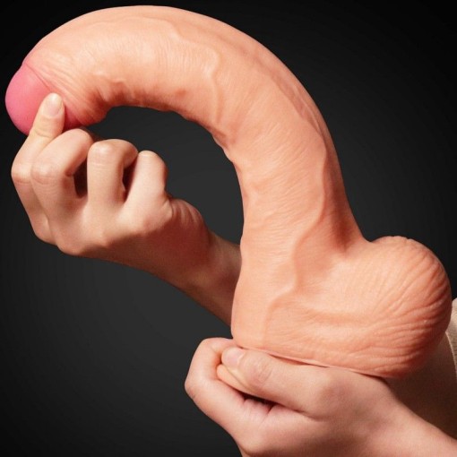 Dildo realist cu două straturi de silicon Dual Layer Platinum Silicone Cock (27.5cm x 5.2cm)