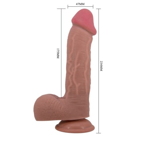 Dildo Realist Sliding Skin 9.2" Flesh II - Img 4