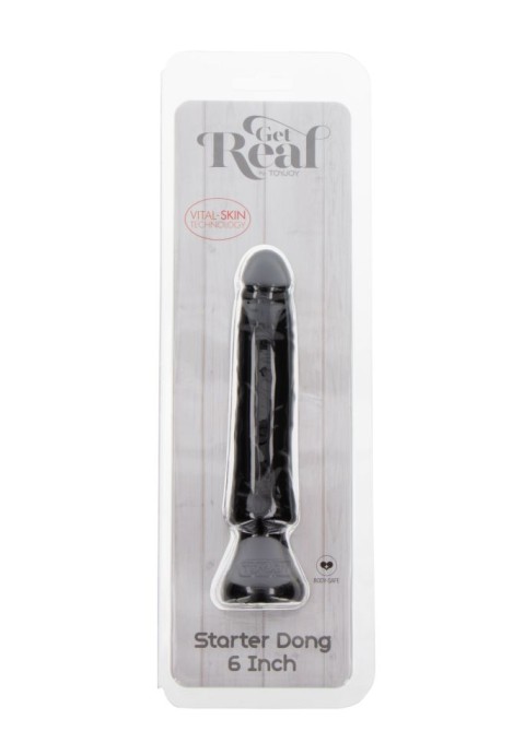 Dildo realistic cu ventuza Anal Starter Dong 6 Inch, Black (15cm) - Img 2