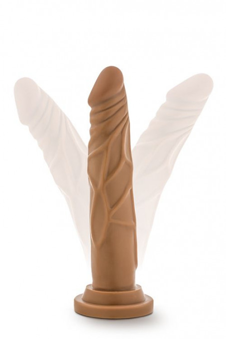 Dildo subtire din silicon DILDO SILICONE WILLYS DILDO MOCHA 17.5cm - Img 2