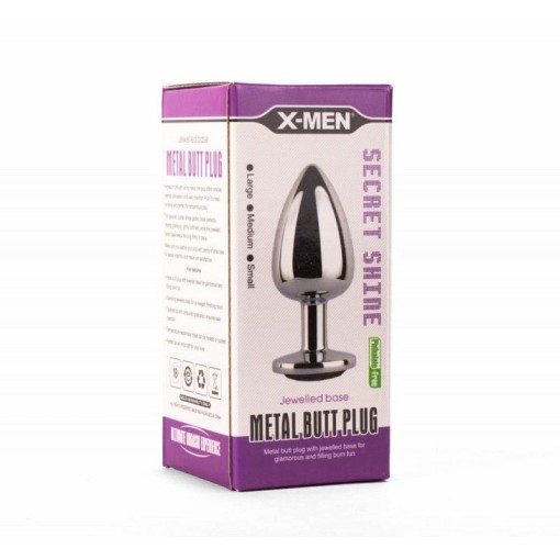 Dop anal Large Secret Shade Metal Butt Plug Black (9.5 X 4.1cm) - Img 3