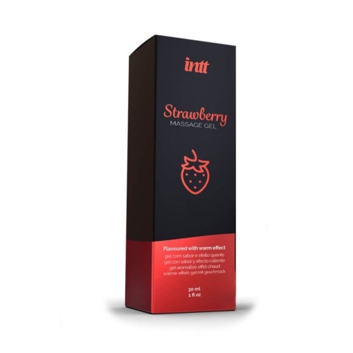 Gel masaj cu efect de incalzire cu aroma de capsuni STRAWBERRY GLASS BOTTLE 30ML - Img 5