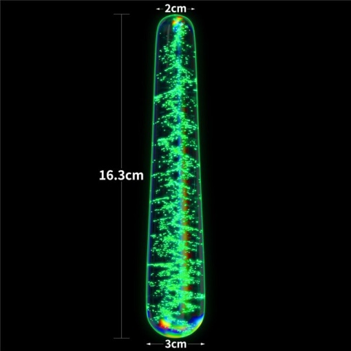 Glow-in-the-dark Twilight Gleam Glass Dildo-Slim Fantasy - Img 3