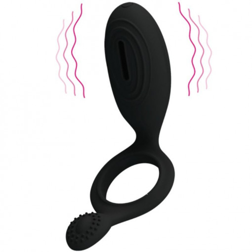 Inel de erectie cu vibratii si stimulare clitoris PRETTY LOVE - ETHEL - Img 7