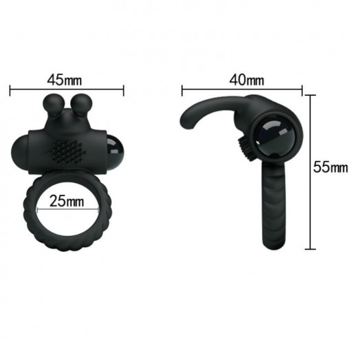 Inel inovator pentru penis din silicon cu vibrații PRETTY LOVE - EUDORA - Img 6