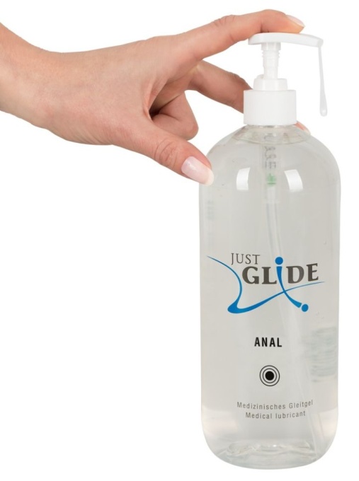 Lubrifiant cu pantenol, special pentru zona anala sensibil Just Glide Vegan Anal 1000ml - Img 3