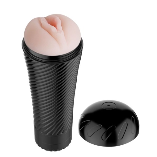Masturbator de top cu vibratii Realist Pussy- cu vibratii 23cm - Img 4